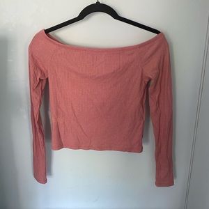 H&M Pink Off-The-Shoulder Top